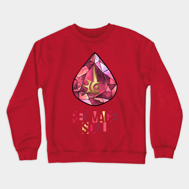 Red Mage Soul Ff14 Job Crystal T Shirt Final Fantasy Xiv Crewneck Sweatshirt Teepublic