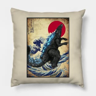 Gojira Old Post Japanese Art Pillow