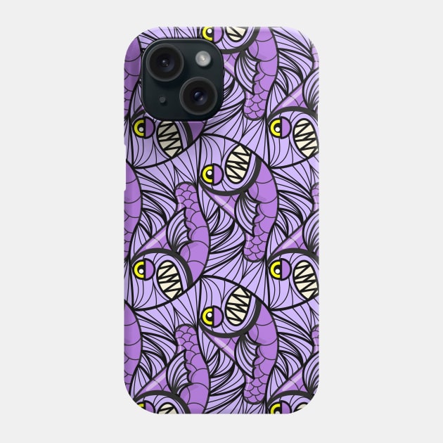 Escher fish pattern VIII Phone Case by Maxsomma