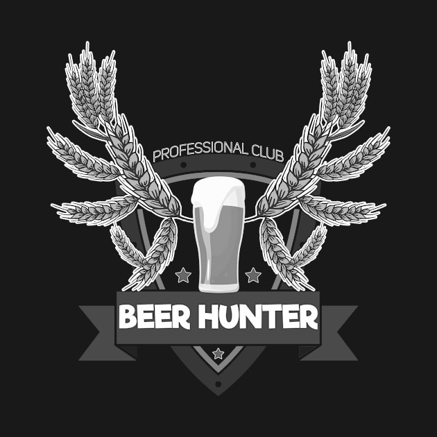 Beer Hunter Fun Black and Grey by OvKillian