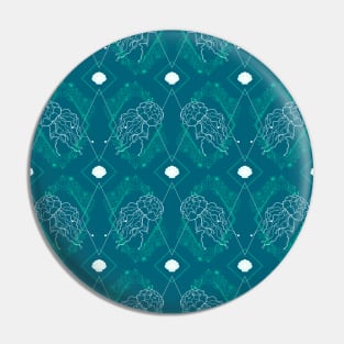 Teal Jellyfish Pin