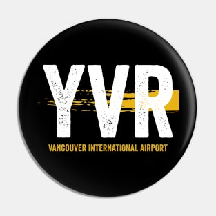 YVR Airport Code Vancouver International Airport Pin