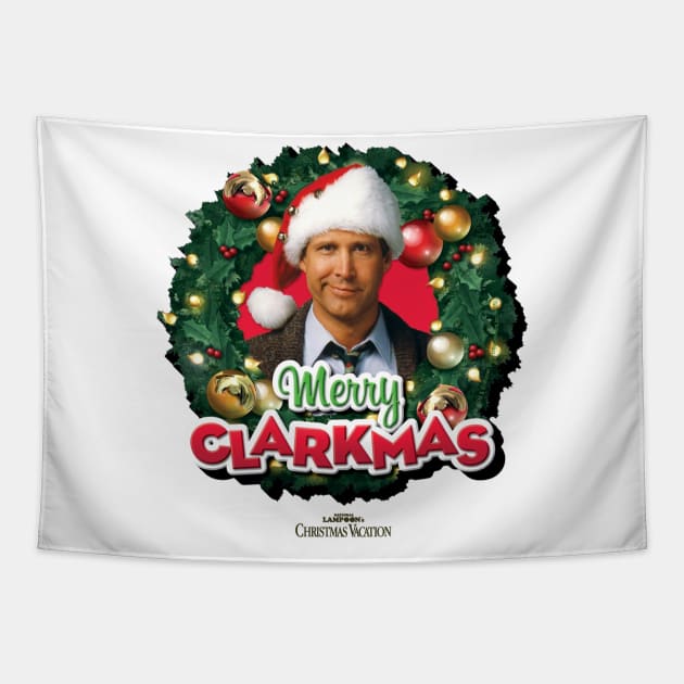 Merry clarkmas Christmas Vacation Chevy Chase Tapestry by Leblancd Nashb