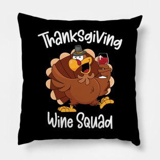 Thanksgiving Wine Squad Wine Turkey Family Pillow