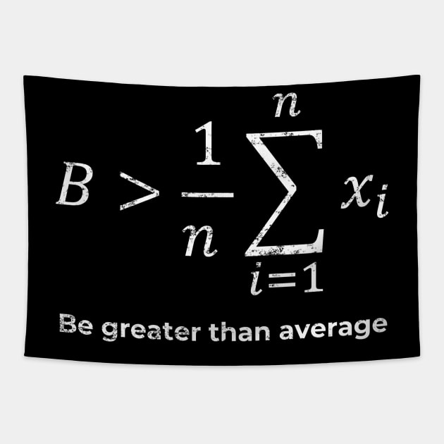 Maths Joke Be great Tapestry by Uwaki