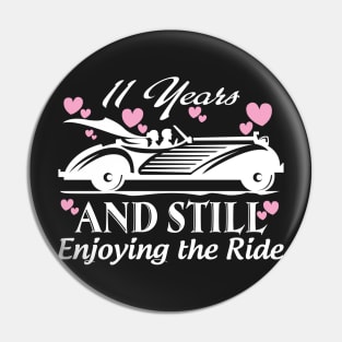 Anniversary Gift 11 years Wedding Marriage Pin