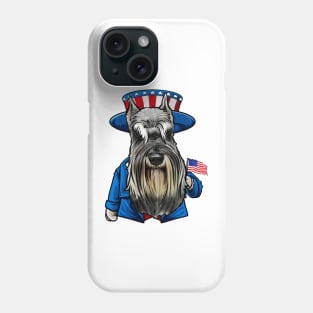 Fourth of July Miniature Schnauzer Phone Case