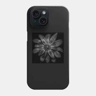 Backyard Flowers In Black And White 34 Phone Case