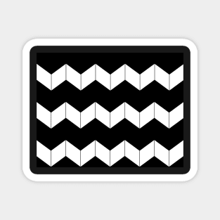 Abstract geometric pattern - zigzag - black and white. Magnet