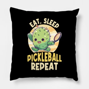 Eat Sleep Pickleball Repeat Funny Pickleball Lover Pillow