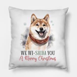 Shiba Inu Cute Christmas Gift, Pun Quote Meme Humor Pillow