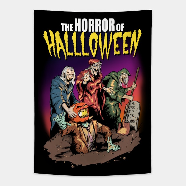 The HORROR of HALLOWEEN Tapestry by PickledGenius