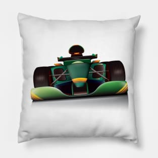 Green Sports Car Pillow