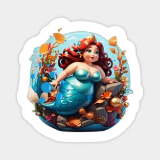 Plus Size Beauty in a Mermaid World Magnet