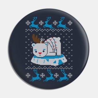 Sad Reindeer Bear Pin