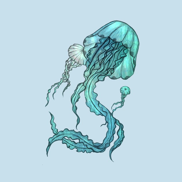 Turquoise Jellyfish by Olooriel