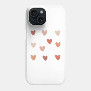 Cream, Pink, Red Jumbo Hearts Phone Case