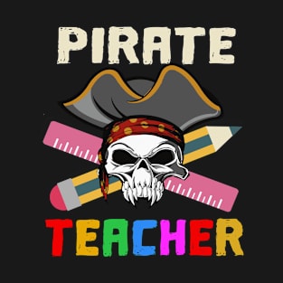 Pirate Teacher Funny Halloween T-Shirt