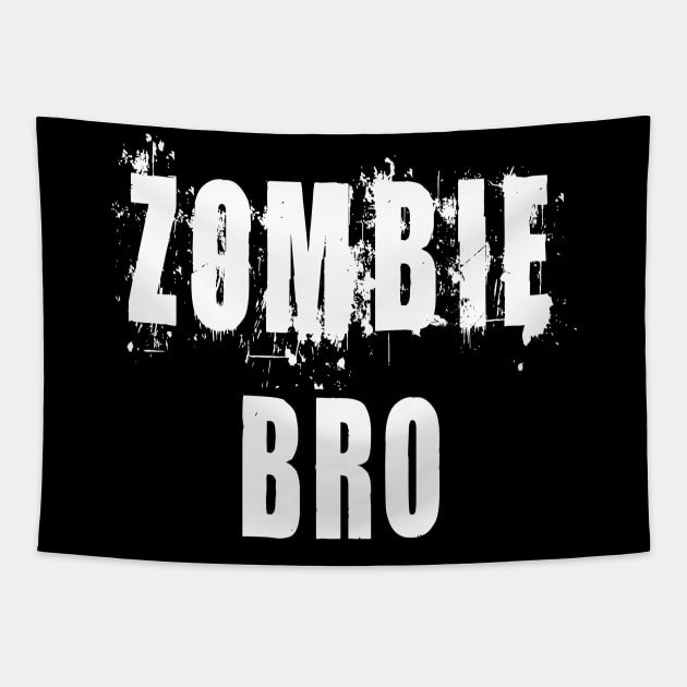 Zombie Bro: Funny Apocalypse T-Shirt Tapestry by Tessa McSorley