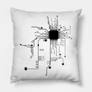 Heart Circuit Board Pillow