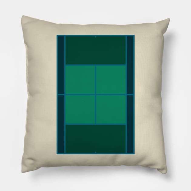 Tennis Court Vintage Pillow by sydlarge18