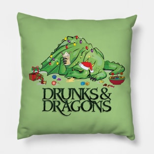 Drunk Dragon - Christmas version Pillow