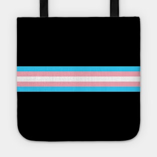 Transgender Pride Flag: Retro Horizontal Stripes Tote