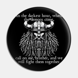 Black Viking Warrior Pin