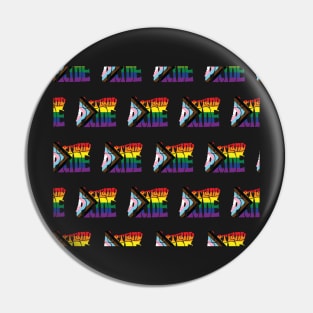 Portland Pride Festival Oregon Silhouette  - Pride Pattern - Vintage Pin