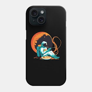 Astronaut eating noodles Phone Case