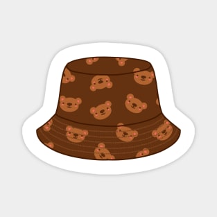 Bucket hat with bear pattern Magnet