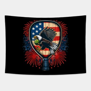 Pickleball 4th of July Eagle Patriotic Design #2 Tapestry