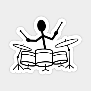 Drummer Musician Stick Figure Magnet