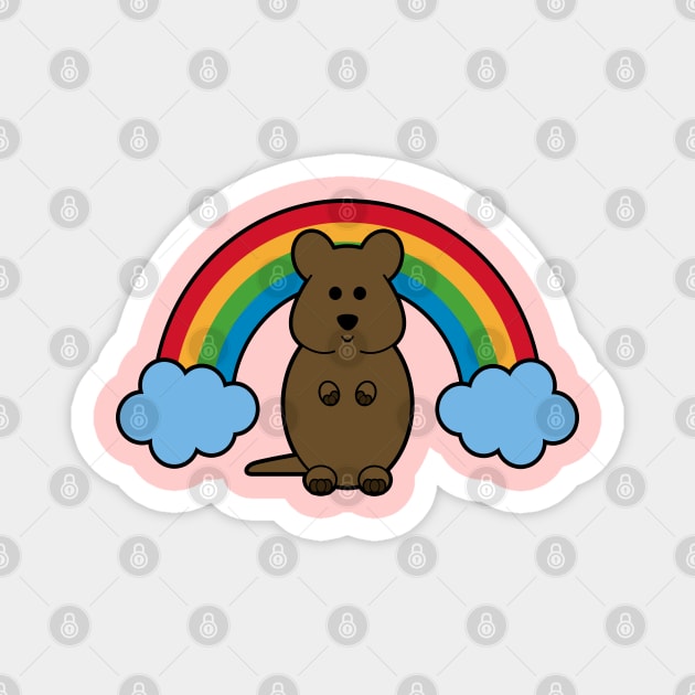 Quokka Rainbow Magnet by LunaMay