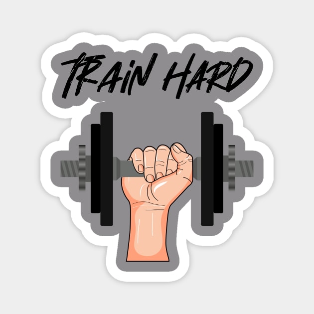 Train Hard Gym Shirt Magnet by SNZLER