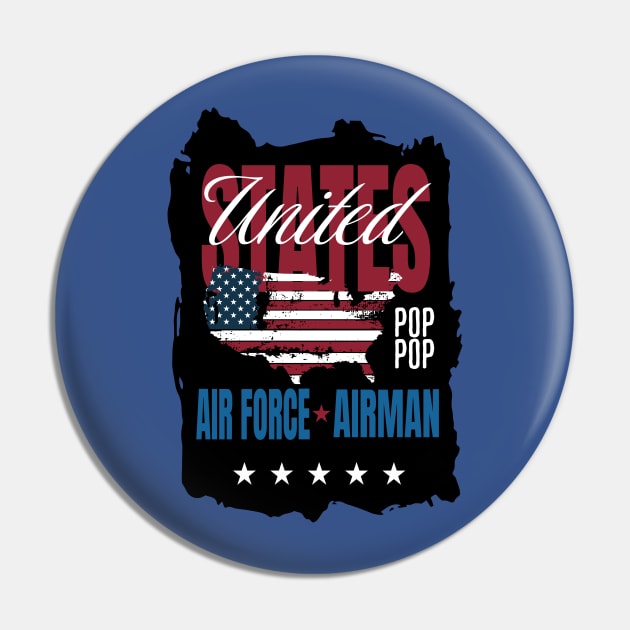 Air Force Airman Pop Pop Pin by SWITPaintMixers