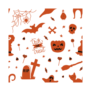 Boo , bat and pumpkins for halloween T-Shirt