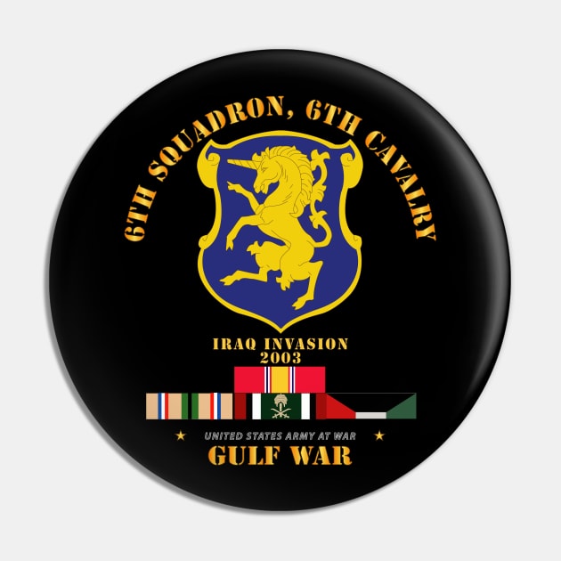 6th Sqdrn - 6th Cav Gulf War w SVC Pin by twix123844