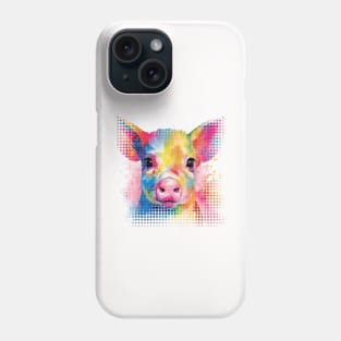 Vibrant Watercolor Pig Phone Case