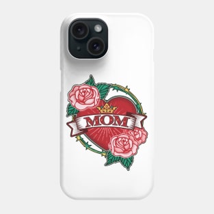 Ornamental Tattoo Style Heart - MOM Phone Case