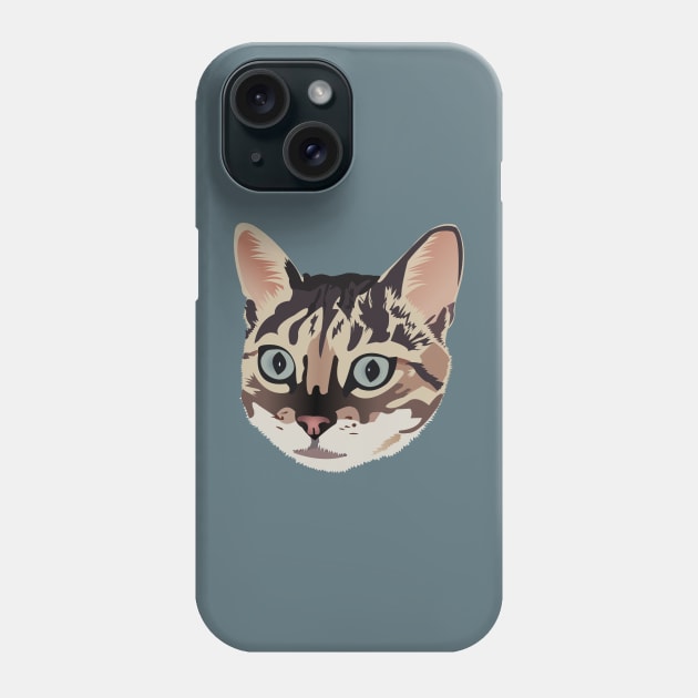 Cute Bengal Cat Phone Case by KCPetPortraits