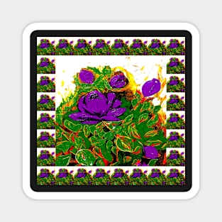 Purple Roses Magnet