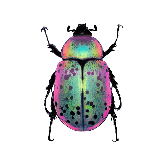 Pink and Green Beetle by dinaaaaaah