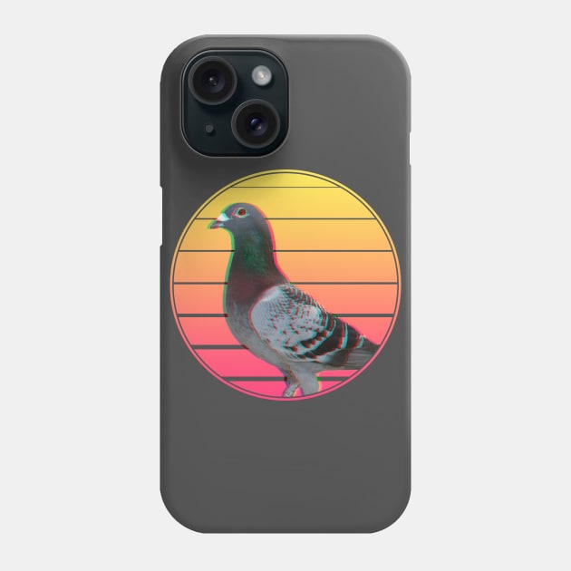 Pigeon Vaporwave Phone Case by castrocastro