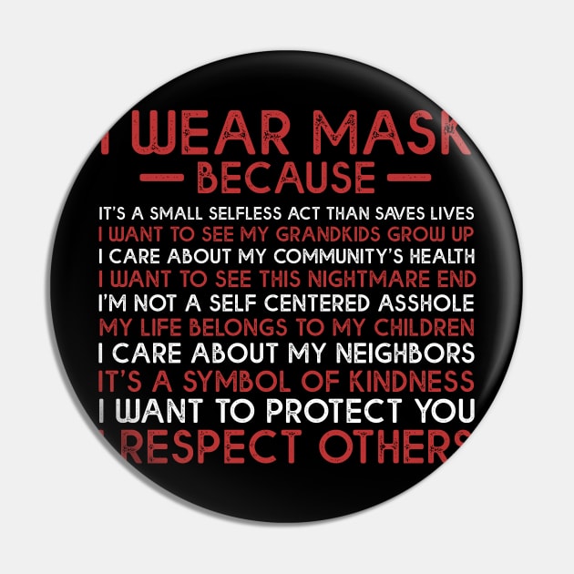 I Wear Mask Because I Respect Others Pin by ngatdoang842b