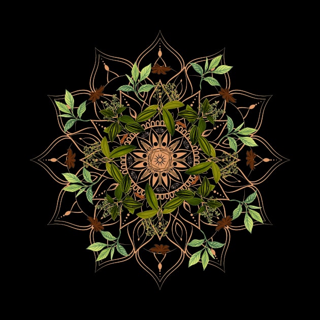 Cinnamon Mandala, herbal talisman by ariverde