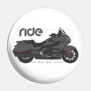 Ride gold wing gray Pin