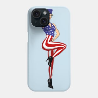 4th Of July Pin Up Girl Phone Case