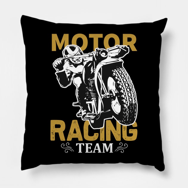 Motor Racing Team Pillow by monstercute