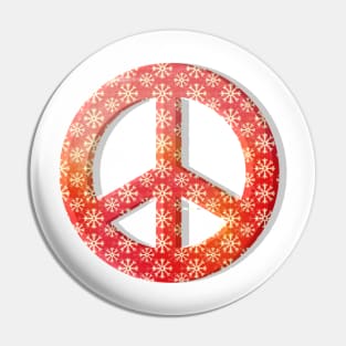 Christmas peace sign Pin